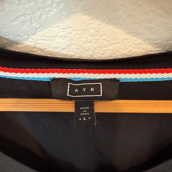 AYR V-Neck Tee, size L, Black - Picture 2 of 6